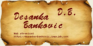 Desanka Banković vizit kartica